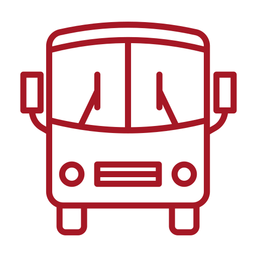 on bus line icon
